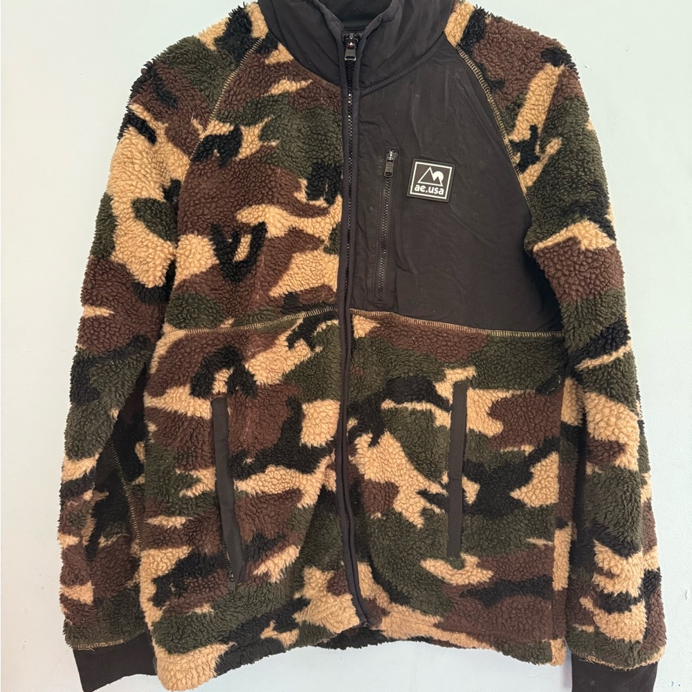 American Eagle Outfitters Camo Bomber Jacket